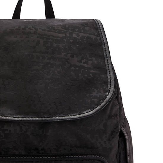 Kipling City Pack Small Classic Backpacks Urban Black Jacquard | CA 1502RV